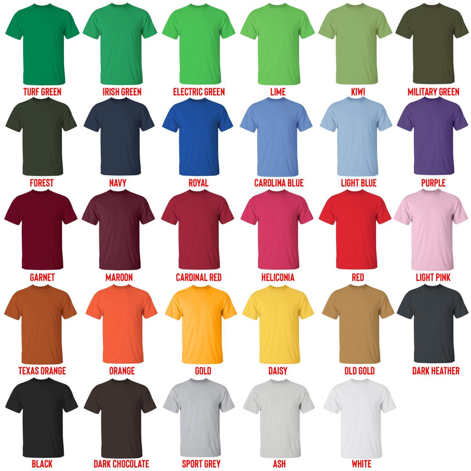t shirt color chart - Vet Gifts UK