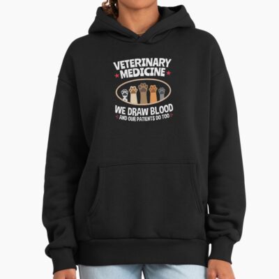 Vet Tech Draws Blood Patients Too Hoodie