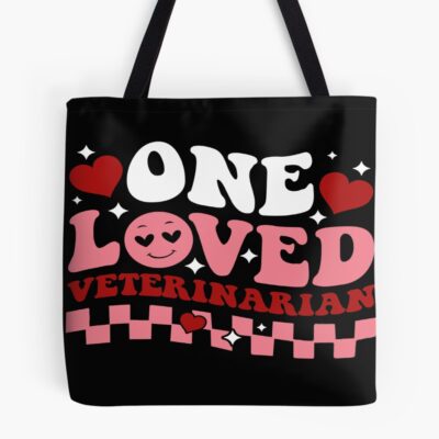 Loved Veterinarian Groovy Retro Tote Bag